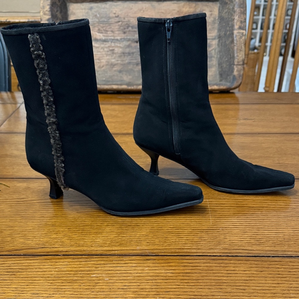 Stuart Weitzman Black Heeled Boots